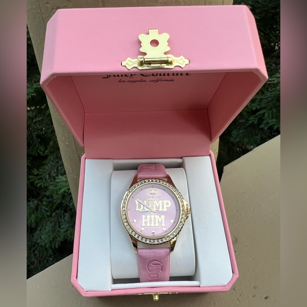 Juicy Couture Pink DUMP HIM Watch - Picture 5 of 6